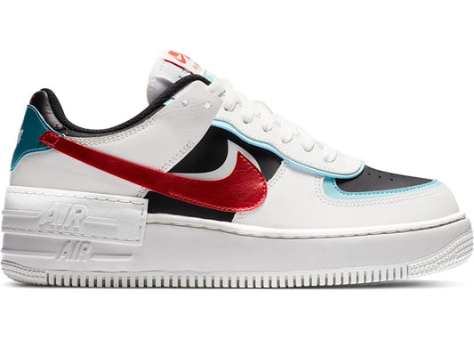 Nike Air Force 1 Low Shadow Bleached Aqua Chile Red