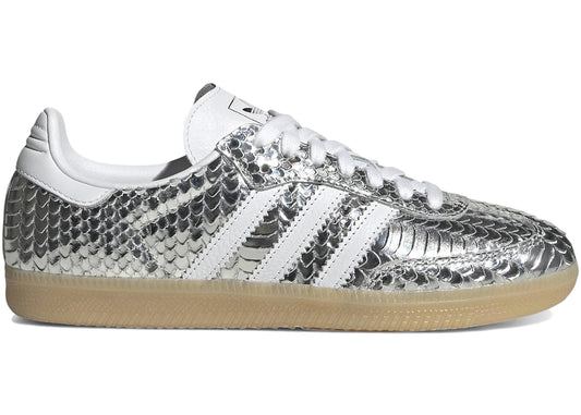 Adidas Samba OG Patent Snakeskin Silver Metallic