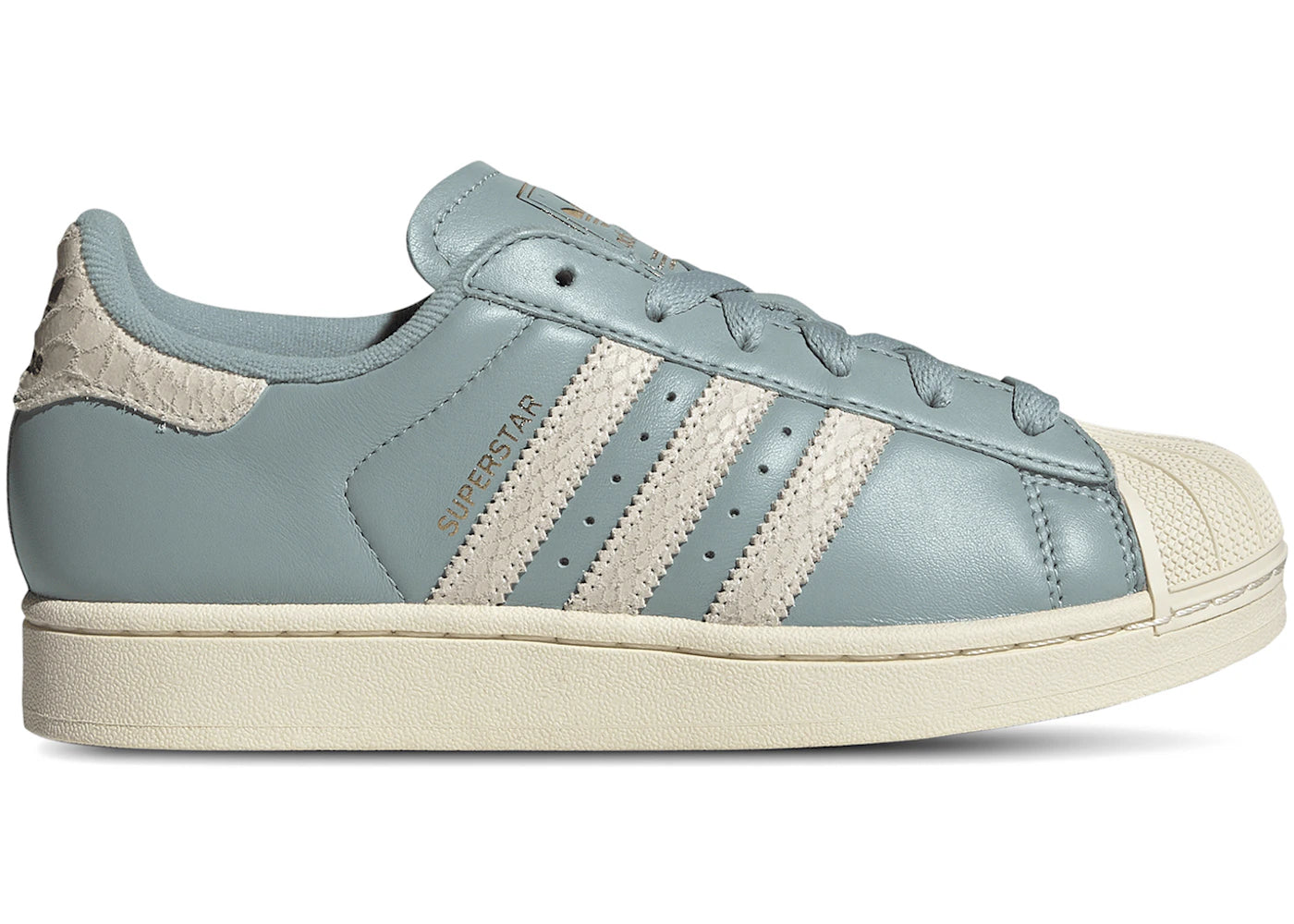 Adidas Superstar II Cream White Snakeskin Wonder Sage