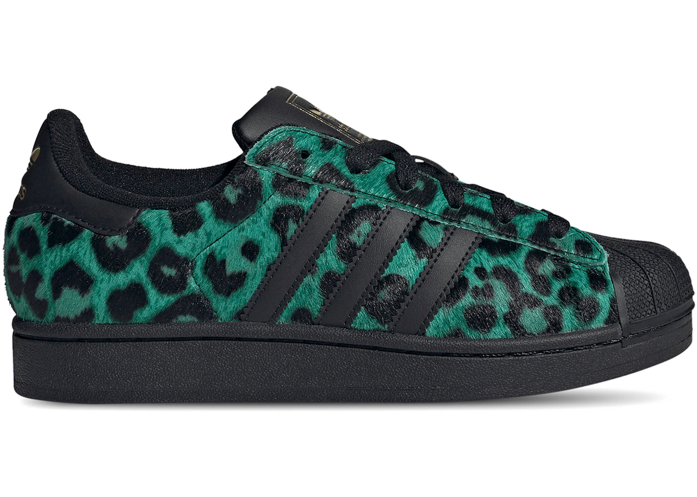 Adidas Superstar II Semi Screaming Green Core Black Gold Metallic