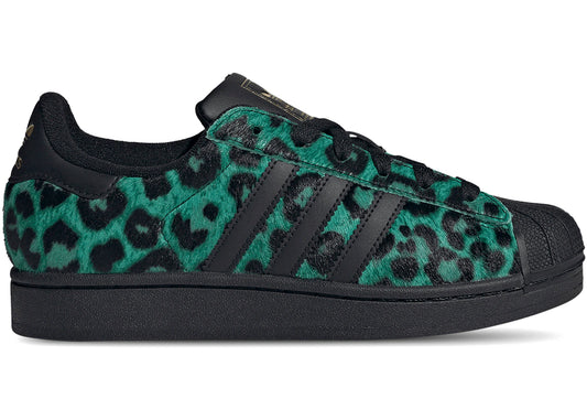 Adidas Superstar II Semi Screaming Green Core Black Gold Metallic