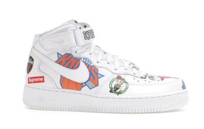 Nike Air Force 1 Mid Supreme NBA White