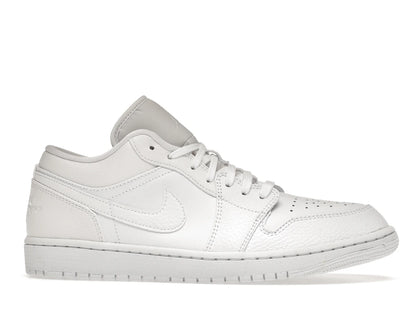 Jordan 1 Low Triple White Tumbled Leather