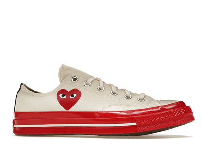 Converse Chuck Taylor All Star 70 Ox Comme des Garcons PLAY Egret Red Midsole