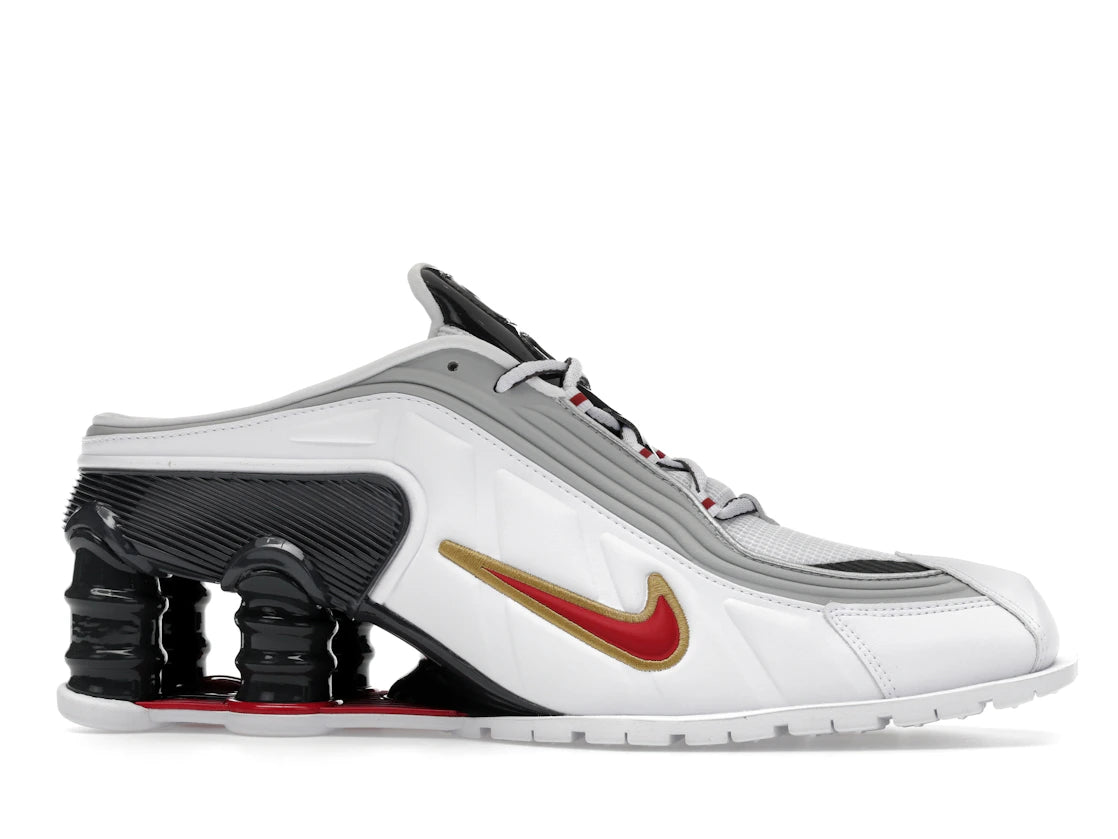 Nike Shox MR4 Mule Martine Rose Metallic Platinum Varsity Red