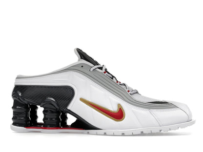 Nike Shox MR4 Mule Martine Rose Metallic Platinum Varsity Red