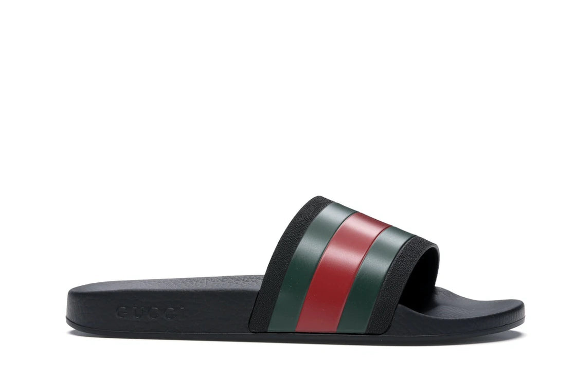 Gucci Rubber Slides Red Green