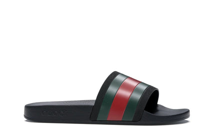 Gucci Rubber Slides Red Green