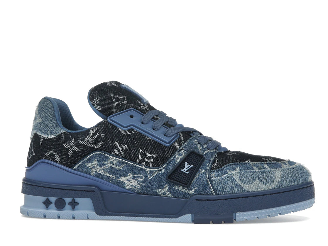 Louis Vuitton LV Trainer Blue Patchwork Monogram Denim