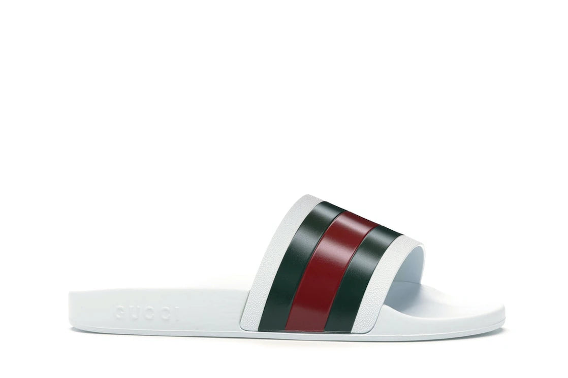 Gucci Pursuit Pool Slides White