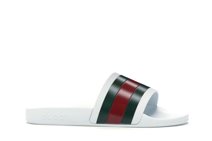 Gucci Pursuit Pool Slides White