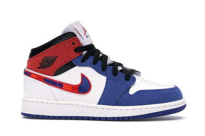 Jordan 1 Mid Rush Blue University Red