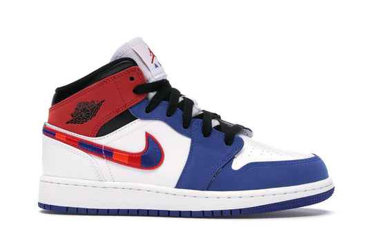 Jordan 1 Mid Rush Blue University Red