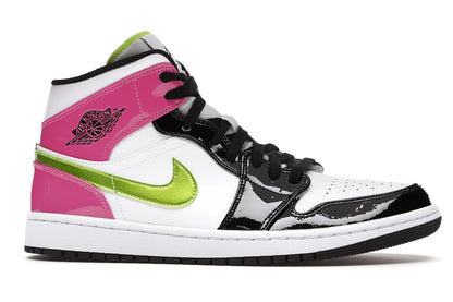 Jordan 1 Mid White Black Cyber Pink
