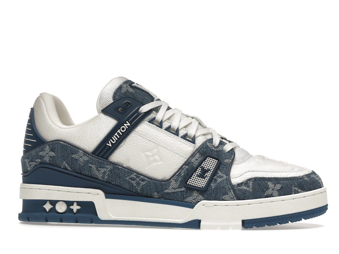 Louis Vuitton LV Trainer Monogram Denim White Blue