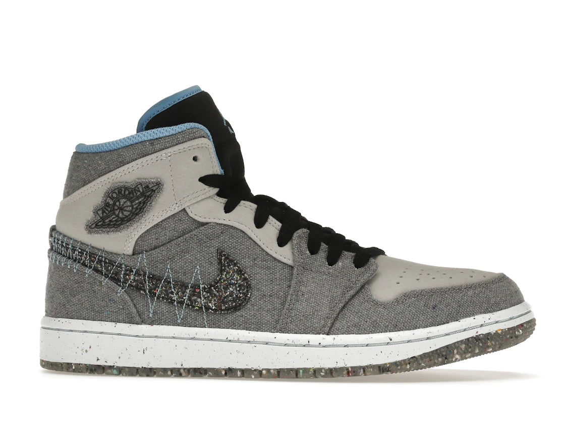Jordan 1 Mid Crater Grey University Blue