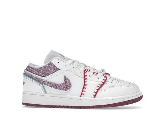 Jordan 1 Low White Light Bordeaux