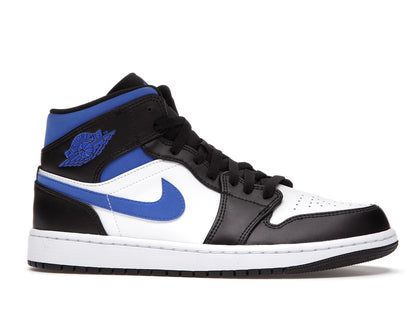 Jordan 1 Mid White Black Racer Blue