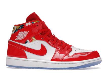 Jordan 1 Mid Barcelona Sweater Red Patent