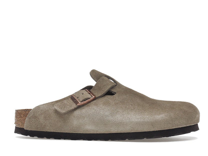 Birkenstock Boston Soft Footbed Suede Taupe