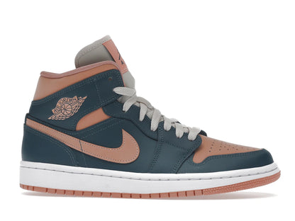 Jordan 1 Mid Vert Turquoise Foncé (Femme)