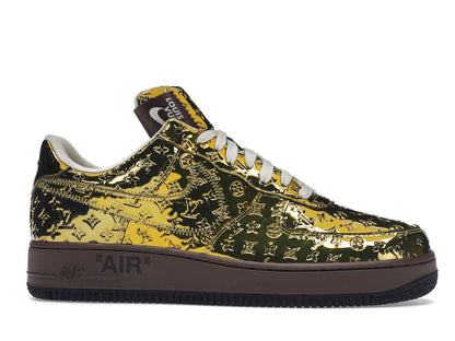 Louis Vuitton Nike Air Force 1 Low By Virgil Abloh Metallic Gold