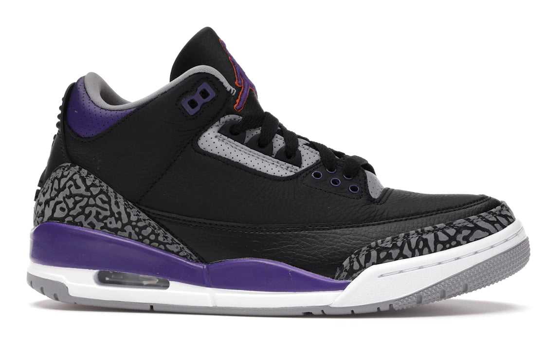 Jordan 3 Retro Black Court Purple