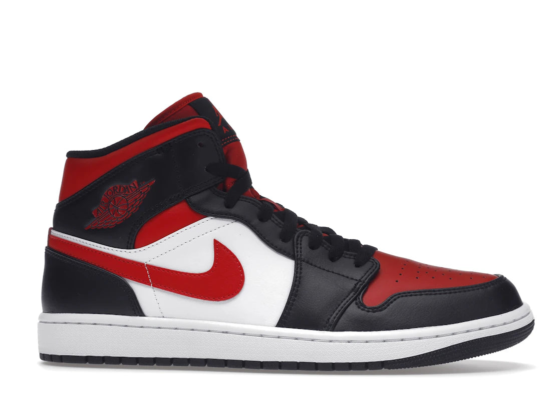 Jordan 1 Mid White Black Red (2022)