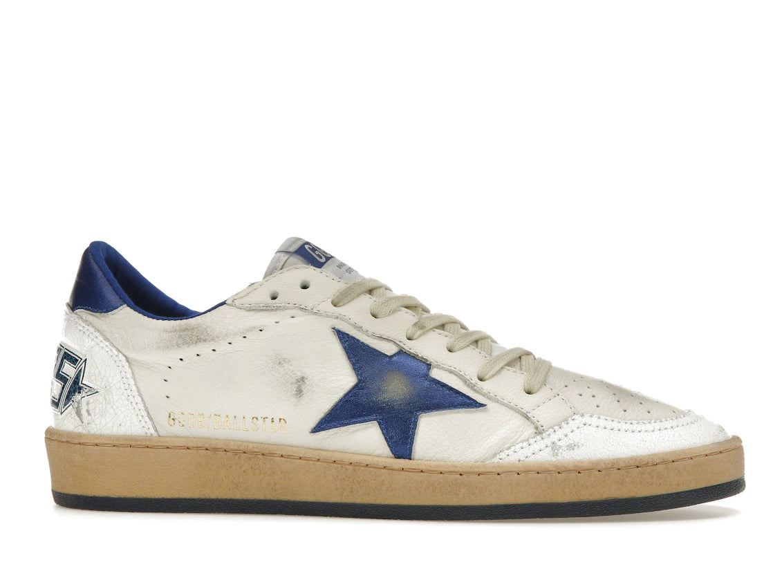 Golden Goose Ball-Star Low White Bluette