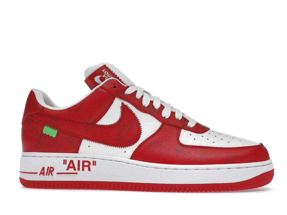 Louis Vuitton Nike Air Force 1 Low By Virgil Abloh White Red