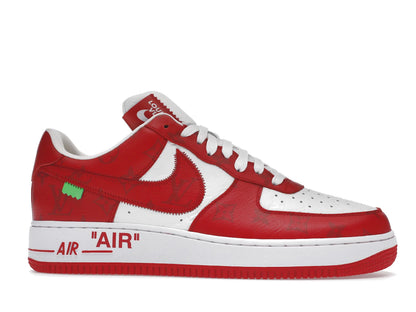 Louis Vuitton Nike Air Force 1 Low By Virgil Abloh White Red