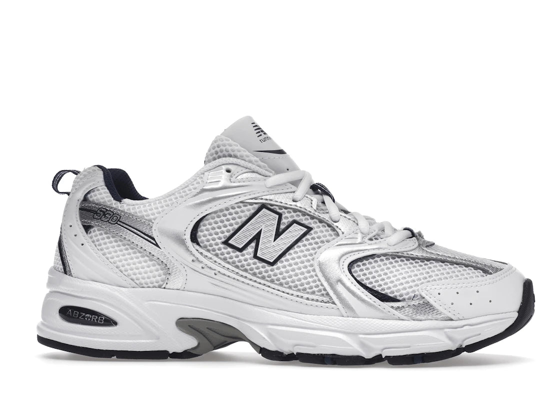 New Balance 530 White Silver Navy