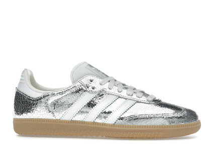 adidas Samba OG Silver Metallic Cracked Leather