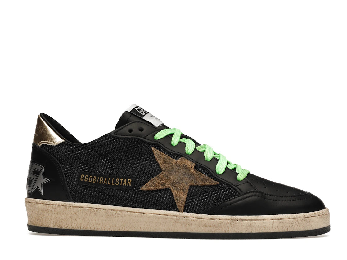 Golden Goose Ball-Star Low Black Fluorescent green