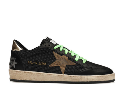 Golden Goose Ball-Star Low Black Fluorescent green