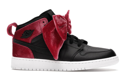 Jordan 1 Mid Bow Black Noble Red