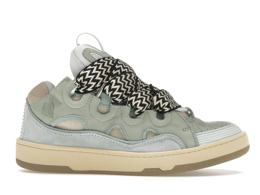 Lanvin Leather Curb Sneaker Light Blue