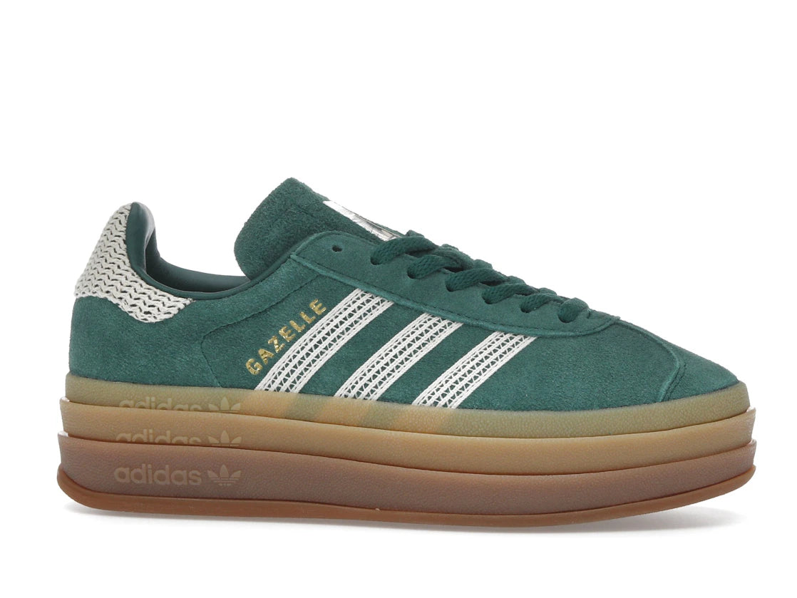 adidas Gazelle Bold Collegiate Green White Gold