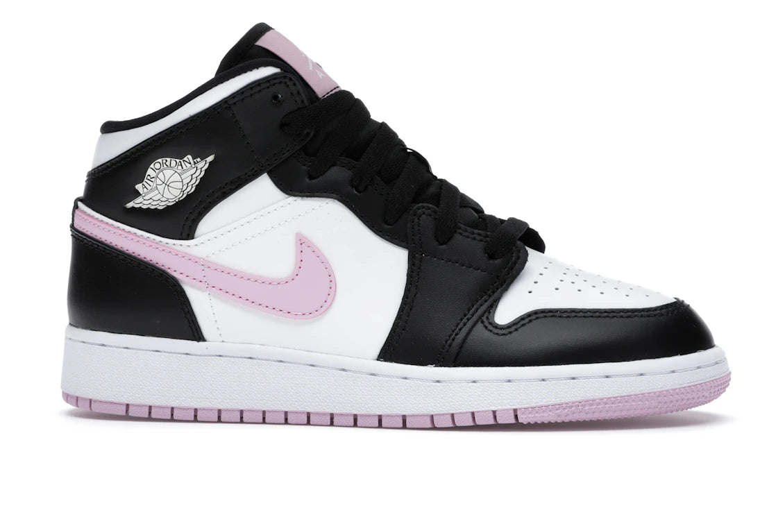 Jordan 1 Mid White Black Light Arctic Pink