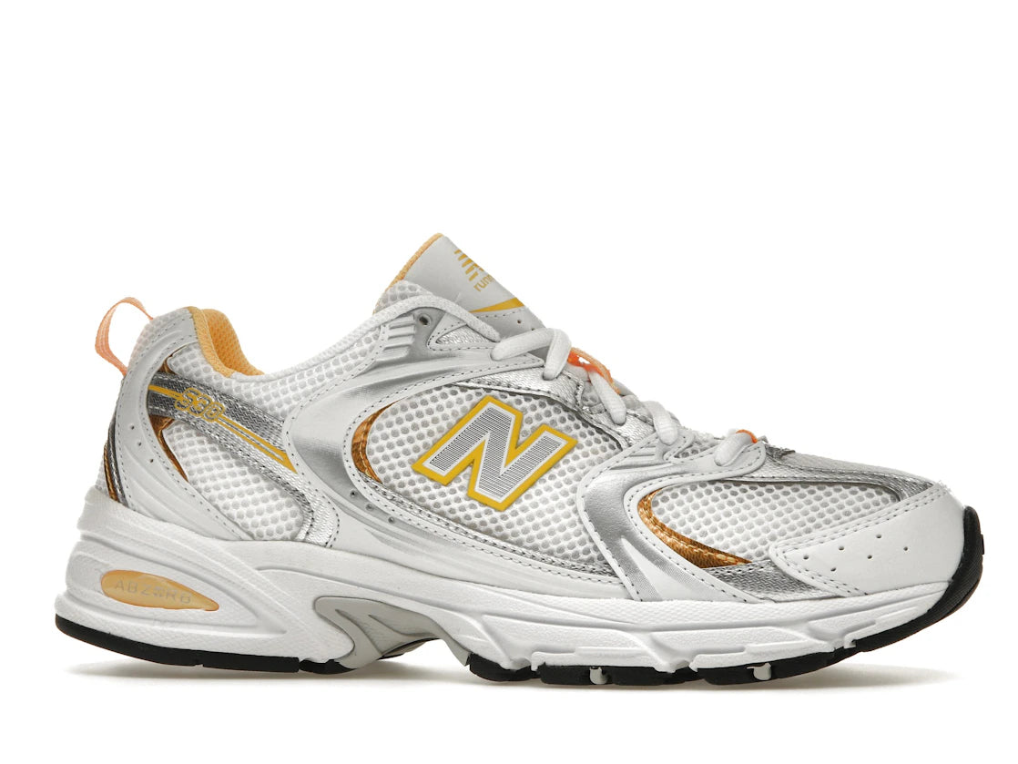 New Balance 530 White Vibrant Apricot Silver Metallic