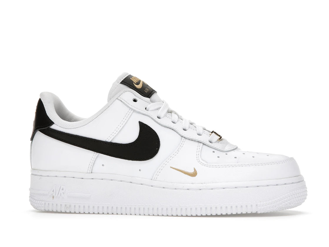 Nike Air Force 1 Low '07 Essential White Black Gold Mini Swoosh