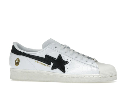 Adidas Superstar Vintage Bape White Black