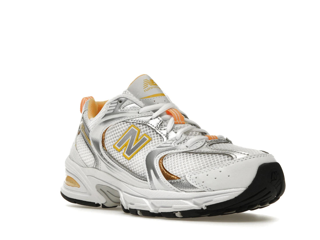New Balance 530 White Vibrant Apricot Silver Metallic