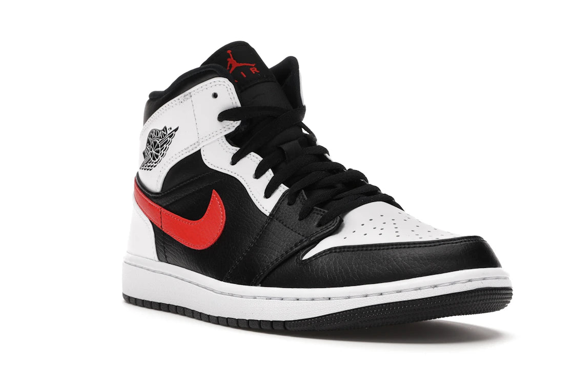 Jordan 1 Mid Black Chile Red White