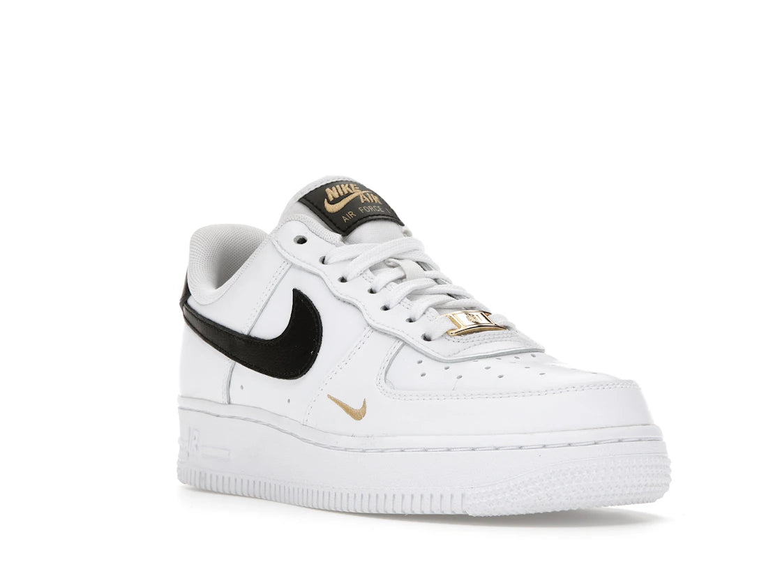 Nike Air Force 1 Low '07 Essential White Black Gold Mini Swoosh