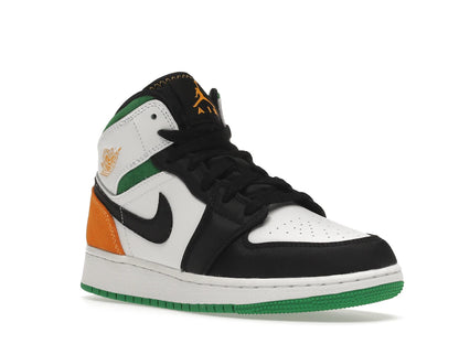 Jordan 1 Mid SE White Laser Orange Lucky Green