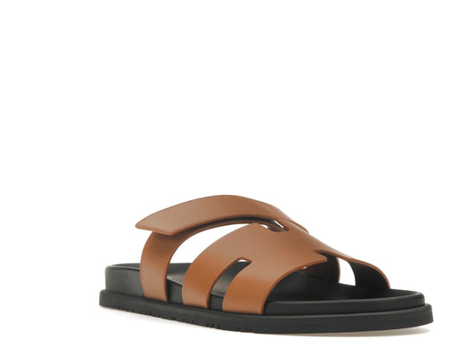 Hermes Chypre Sandal Naturel Black Smooth Calfskin Leather