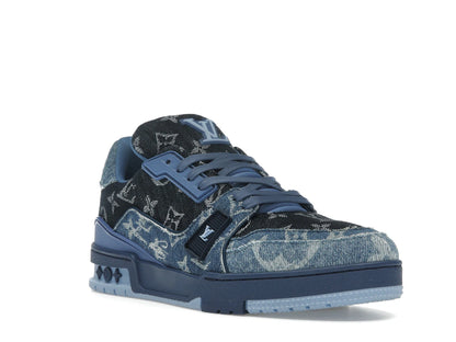 Louis Vuitton LV Trainer Blue Patchwork Monogram Denim
