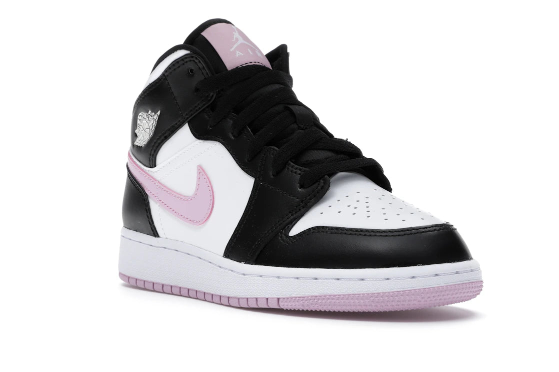 Jordan 1 Mid White Black Light Arctic Pink