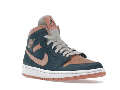 Jordan 1 Mid Vert Turquoise Foncé (Femme)